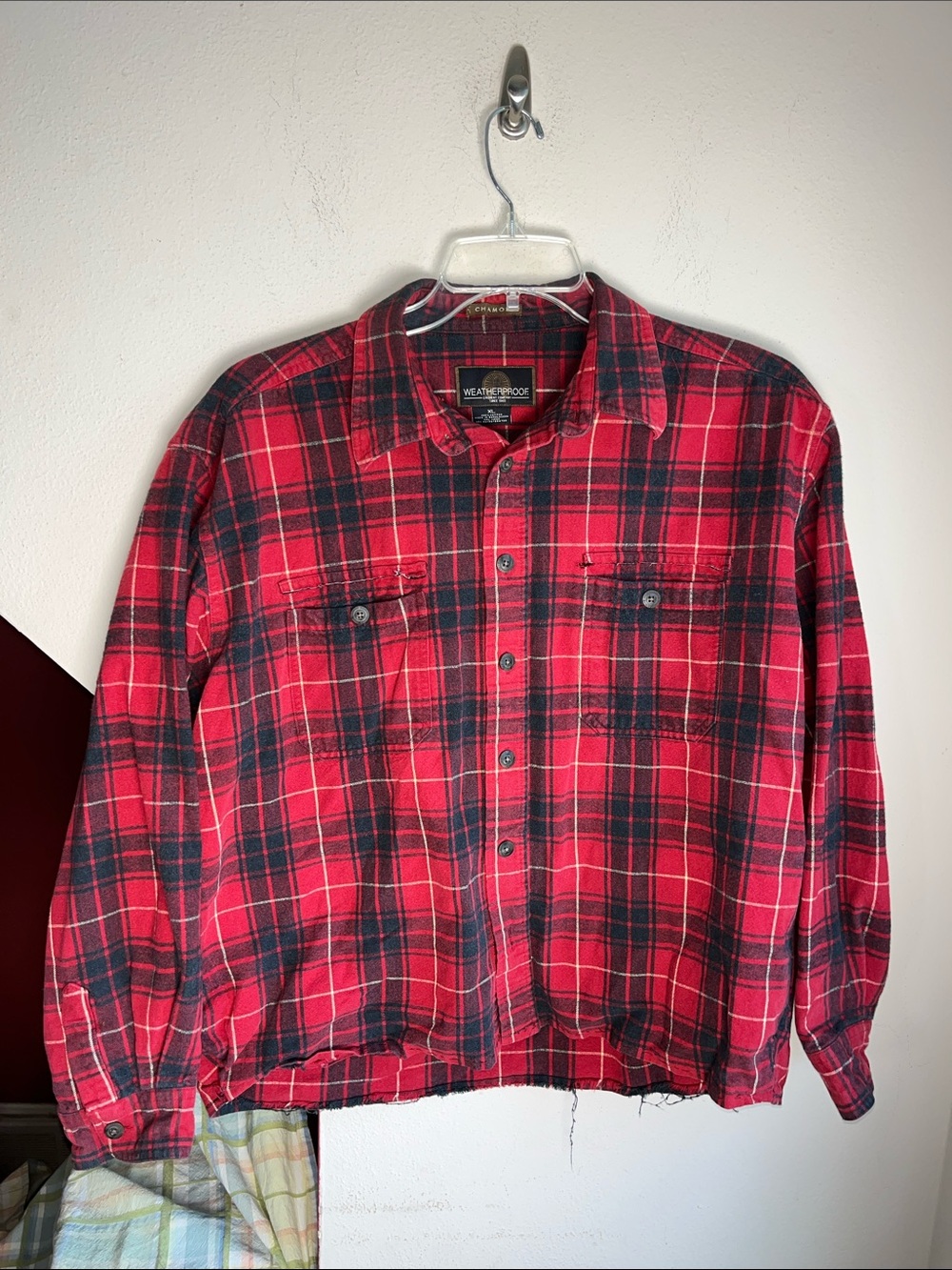 Weatherproof Red & Black Plaid Shirt Jacket XL